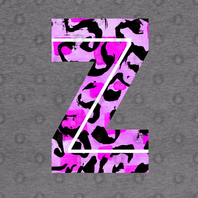 Letter Z Watercolour Leopard Print Alphabet by Squeeb Creative